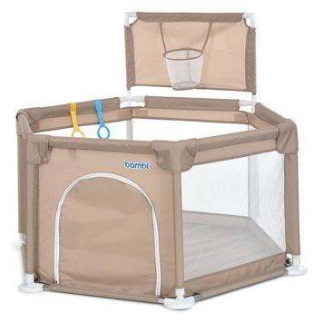 Манеж ігровий дитячий Bambi (баскетбольне кільце) MR 1340-BG Бежевий MR 1340-BG фото