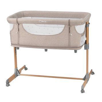 Ліжечко приставне дитяче MoMI Smart Bed 4in1 Beige (регулювання висоти, на коліщатках) Бежева LOZE00001 фото