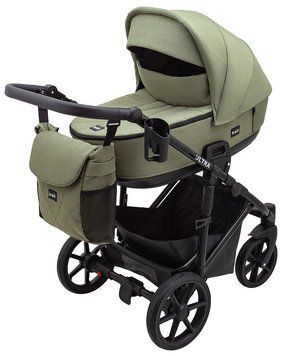 Коляска універсальна 2в1 Bair Ultra Soft U-816 (дощовик, москітна сітка, підсклянник, кошик) Оливкова