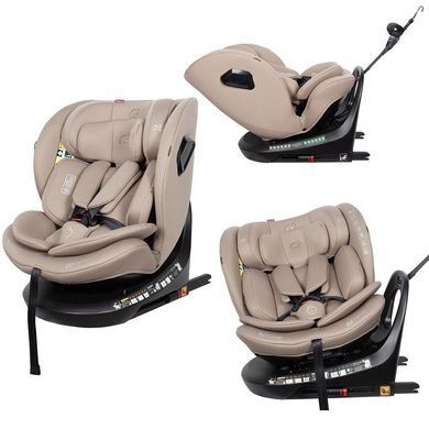 Автокрісло CARRELLO Sirius 2.0 (зріст 40-150см, ISOFIX, поворот) CRL-8809 Sandstone Beige Бежеве