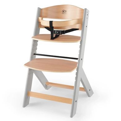 Стільчик для годування Kinderkraft Enock Gray Wood (зростаючий стілець, від 6 місяців до 10 років, регулювання сидіння)