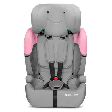 Автокресло Kinderkraft Comfort Up i-Size Pink (группа 1/2/3, от 76 до 150 см, 9-36 кг) Серо-розовое