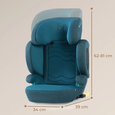 Автокресло Kinderkraft Xpand 2 i-Size Harbour Blue (ISOFIX,от 3,5-12 лет, регулировка высоты и ширены сидения)