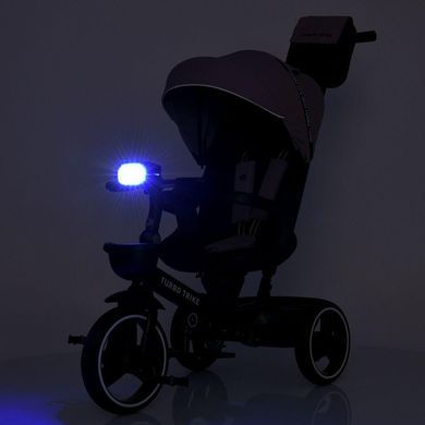 Велосипед триколісний дитячий з батьківською ручкою TURBO TRIKE MT 1002-1 Elegant Black Чорний MT 1002-1 Elegant Black фото