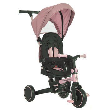 Велосипед триколісний дитячий з батьківською ручкою TURBO TRIKE MT 1036 Pink Рожевий MT 1036 pink фото
