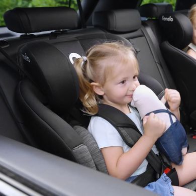 Автокресло Lionelo Levi i-Size Pink Baby (группа 1/2/3, 9-36 кг, регулировка подголовника) Черно-розовое