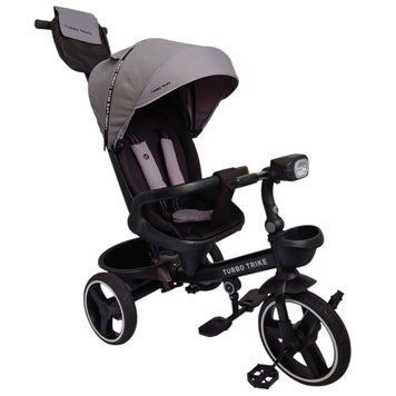 Велосипед триколісний дитячий з батьківською ручкою TURBO TRIKE MT 1002-1 Smart Grey Сірий MT 1002-1 Smart Grey фото
