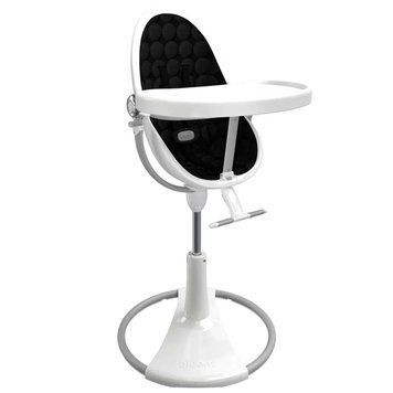 Стільчик для годування Bloom FRESCO White з бавовняним вкладишем Midnight Black