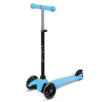 Самокат триколісний дитячий з підсвічуванням коліс Kidwell Uno blue (колеса PU) Блакитний