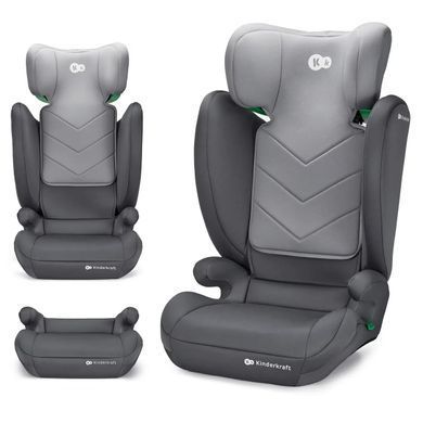 Автокресло Kinderkraft i-Spark Grey (от 3,5-12 лет, регулировка подголовника) Серое