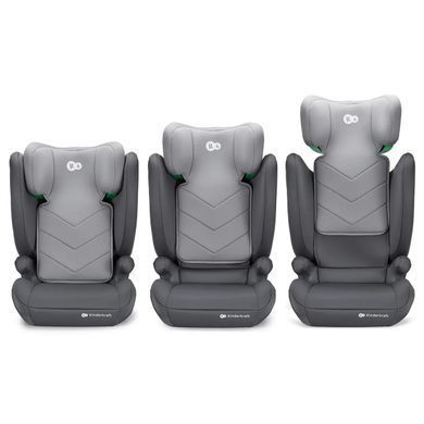 Автокресло Kinderkraft i-Spark Grey (от 3,5-12 лет, регулировка подголовника) Серое