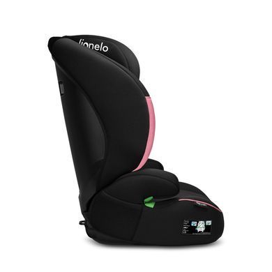 Автокрісло Lionelo Lars I-Size Pink Baby (група 2/3, 100-150 см, регулювання підголівника) Чорно-рожеве