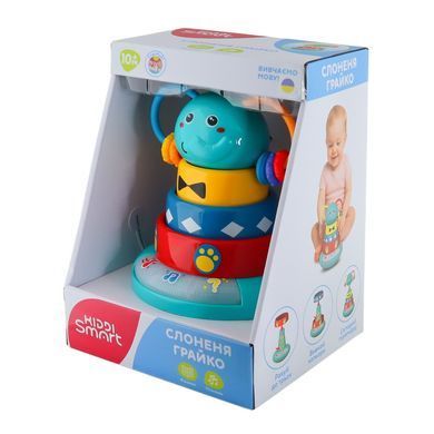 Музична розвиваюча іграшка Kiddi Smart Слоненя Грайко (укр. мова) 1305-UK 1305-UK фото